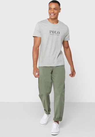 Gröna Ralph Lauren dragsko för män avslappnad chinosbyxor