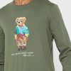 Gröna Ralph Lauren grafiska T-shirts med rund hals för män Gröna Ralph Lauren grafiska T-shirts med rund hals för män