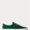 Gröna Ralph Lauren Keaton Corduroy Sneakers för män Gröna Ralph Lauren Keaton Corduroy Sneakers för män
