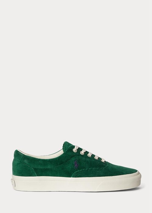 Gröna Ralph Lauren Keaton Corduroy Sneakers för män Gröna Ralph Lauren Keaton Corduroy Sneakers för män