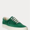Gröna Ralph Lauren Keaton Corduroy Sneakers för män Gröna Ralph Lauren Keaton Corduroy Sneakers för män