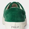 Gröna Ralph Lauren Keaton Corduroy Sneakers för män Gröna Ralph Lauren Keaton Corduroy Sneakers för män
