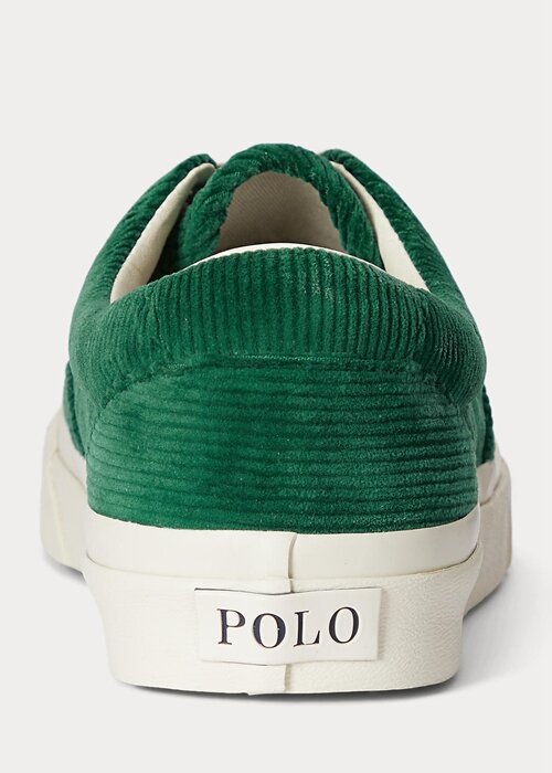 Gröna Ralph Lauren Keaton Corduroy Sneakers för män Gröna Ralph Lauren Keaton Corduroy Sneakers för män
