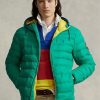 Gröna Ralph Lauren Packable vattenavvisande jackor för män Gröna Ralph Lauren Packable vattenavvisande jackor för män