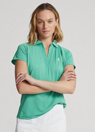 Gröna Ralph Lauren Pikétröjor med skräddarsydd passform för kvinnor