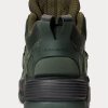 Gröna Ralph Lauren PS100 Sneakers i mocka med hög topp för män Gröna Ralph Lauren PS100 Sneakers i mocka med hög topp för män