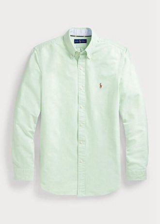 Gröna Ralph Lauren Slim Fit Oxford-skjortor för män