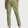 Gröna Ralph Lauren Straight Cropped byxor för kvinnor Gröna Ralph Lauren Straight Cropped byxor för kvinnor