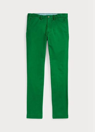 Gröna Ralph Lauren Stretch Slim Fit Chino-byxor för män
