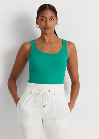 Gröna Ralph Lauren tröja i bomullsblandning för kvinnor