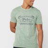 Gröna t-shirts med rund hals för män Ralph Lauren logotyp Gröna t-shirts med rund hals för män Ralph Lauren logotyp
