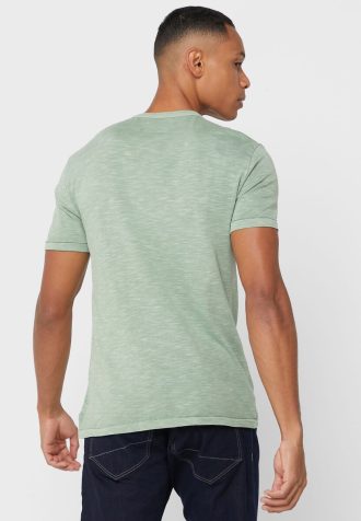 Gröna t-shirts med rund hals för män Ralph Lauren logotyp