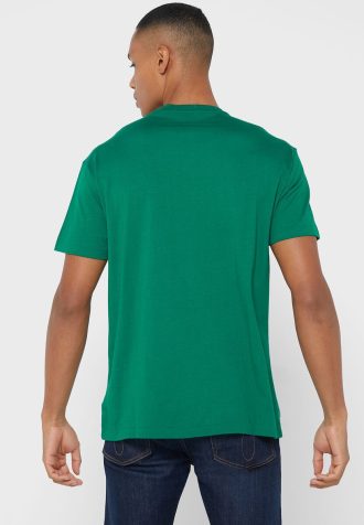 Gröna t-shirts med rund hals för män Ralph Lauren logotyp