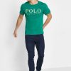 Gröna t-shirts med rund hals för män Ralph Lauren logotyp Gröna t-shirts med rund hals för män Ralph Lauren logotyp