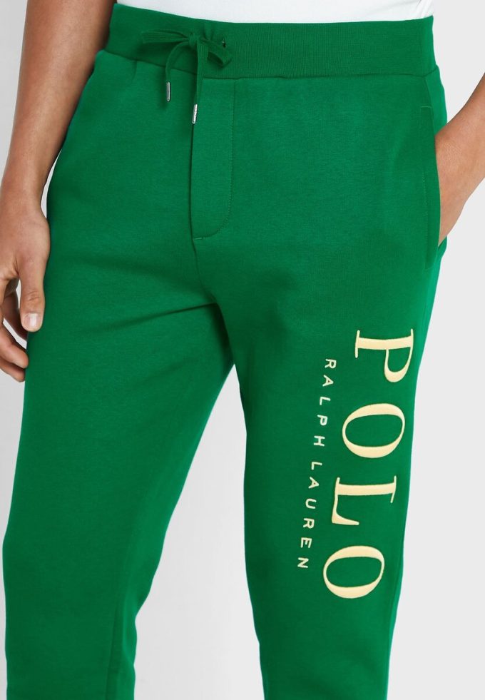 Gröna träningsbyxor med logotyp för män Ralph Lauren Gröna träningsbyxor med logotyp för män Ralph Lauren