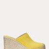 Gul Ralph Lauren Pennie Espadrille i mocka för kvinnor Gul Ralph Lauren Pennie Espadrille i mocka för kvinnor