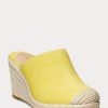 Gul Ralph Lauren Pennie Espadrille i mocka för kvinnor Gul Ralph Lauren Pennie Espadrille i mocka för kvinnor