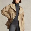 Gul Ralph Lauren vattenavvisande Ripstop Windbreaker för kvinnor Gul Ralph Lauren vattenavvisande Ripstop Windbreaker för kvinnor