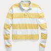 Gul/vit Ralph Lauren Randig Randig Jersey Rugby Polo Shirts Gul/vit Ralph Lauren Randig Randig Jersey Rugby Polo Shirts