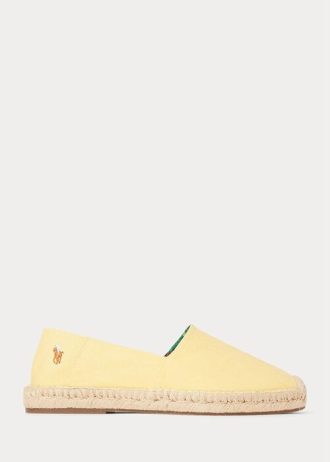 Gula Ralph Lauren Cevio Washed Canvas Casual Skor för män