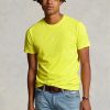 Gula Ralph Lauren Custom Slim Fit T-shirts med rund hals för män Gula Ralph Lauren Custom Slim Fit T-shirts med rund hals för män
