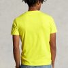 Gula Ralph Lauren Custom Slim Fit T-shirts med rund hals för män Gula Ralph Lauren Custom Slim Fit T-shirts med rund hals för män