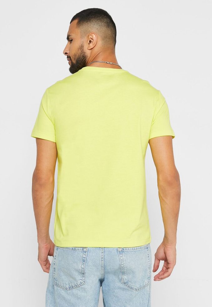 Gula Ralph Lauren Essential T-shirts med rund hals för män Gula Ralph Lauren Essential T-shirts med rund hals för män