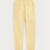 Gula Ralph Lauren fleecefriidrottsbyxor för kvinnor Gula Ralph Lauren fleecefriidrottsbyxor för kvinnor