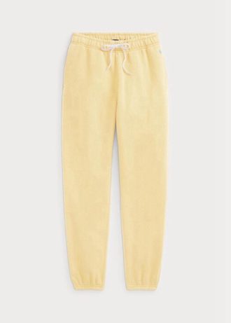 Gula Ralph Lauren fleecefriidrottsbyxor för kvinnor