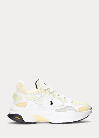 Gula Ralph Lauren Logo Tech Sneakers för kvinnor