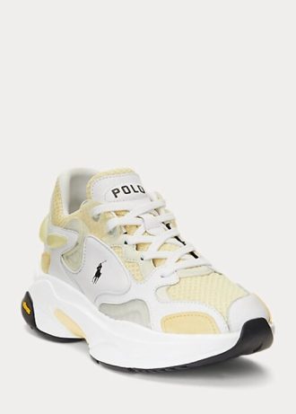 Gula Ralph Lauren Logo Tech Sneakers för kvinnor