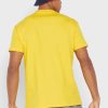 Gula Ralph Lauren-logotyp T-shirts med rund hals för män