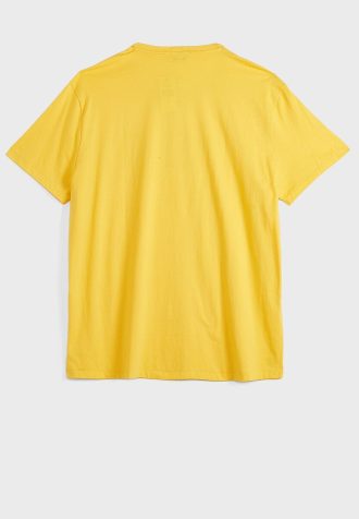 Gula Ralph Lauren-logotyp T-shirts med rund hals för män