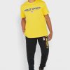 Gula Ralph Lauren-logotyp T-shirts med rund hals för män