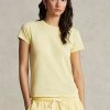 Gula Ralph Lauren T-shirts i ekologisk bomull för kvinnor Gula Ralph Lauren T-shirts i ekologisk bomull för kvinnor