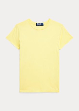 Gula Ralph Lauren T-shirts i ekologisk bomull för kvinnor