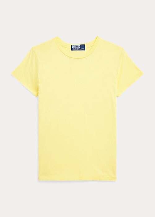 Gula Ralph Lauren T-shirts i ekologisk bomull för kvinnor Gula Ralph Lauren T-shirts i ekologisk bomull för kvinnor