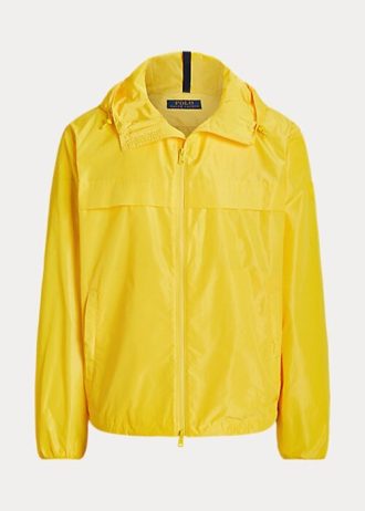 Gula Ralph Lauren vattenavvisande huvjackor för män