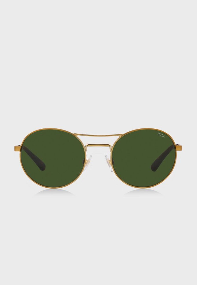 Guld Ralph Lauren 0Ph3142 runda solglasögon för män Guld Ralph Lauren 0Ph3142 runda solglasögon för män