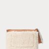 Honey/Cream Ralph Lauren Shearling Envelope Handväska för kvinnor Honey/Cream Ralph Lauren Shearling Envelope Handväska för kvinnor