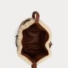Honey/Cream Ralph Lauren Shearling Mini Bellport Bucket Bags för kvinnor Honey/Cream Ralph Lauren Shearling Mini Bellport Bucket Bags för kvinnor