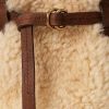 Honey/Cream Ralph Lauren Shearling Mini Bellport Bucket Bags för kvinnor Honey/Cream Ralph Lauren Shearling Mini Bellport Bucket Bags för kvinnor