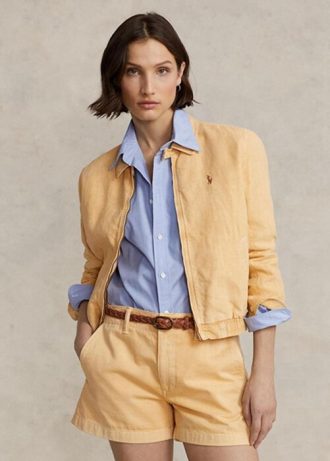Khaki dam Ralph Lauren linne vindjacka