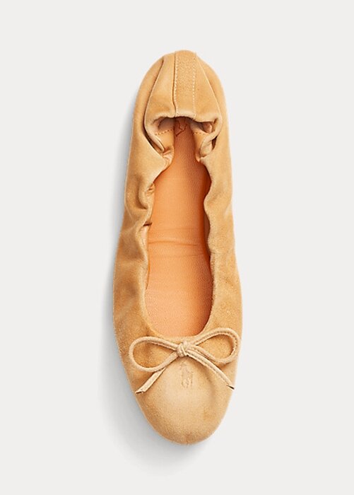 Khaki Dam Ralph Lauren The Mocka Ponny Balett Flat Shoes Khaki Dam Ralph Lauren The Mocka Ponny Balett Flat Shoes