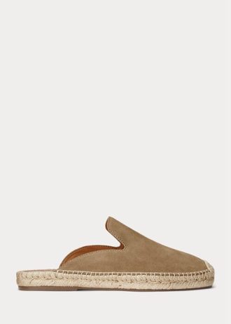 Khaki Herr Ralph Lauren Cevio Mocka Mule Casual Skor