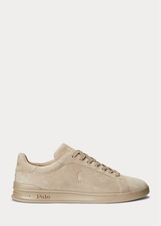 Khaki herr Ralph Lauren Heritage Court II Sneakers i mocka Khaki herr Ralph Lauren Heritage Court II Sneakers i mocka