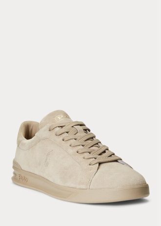 Khaki herr Ralph Lauren Heritage Court II Sneakers i mocka Khaki herr Ralph Lauren Heritage Court II Sneakers i mocka