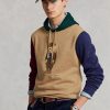 Khaki herr Ralph Lauren Polo Bear Färgblockerad fleecehuvtröja Khaki herr Ralph Lauren Polo Bear Färgblockerad fleecehuvtröja