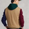 Khaki herr Ralph Lauren Polo Bear Färgblockerad fleecehuvtröja Khaki herr Ralph Lauren Polo Bear Färgblockerad fleecehuvtröja