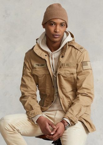 Khaki Herr Ralph Lauren The Iconic Field Jackor